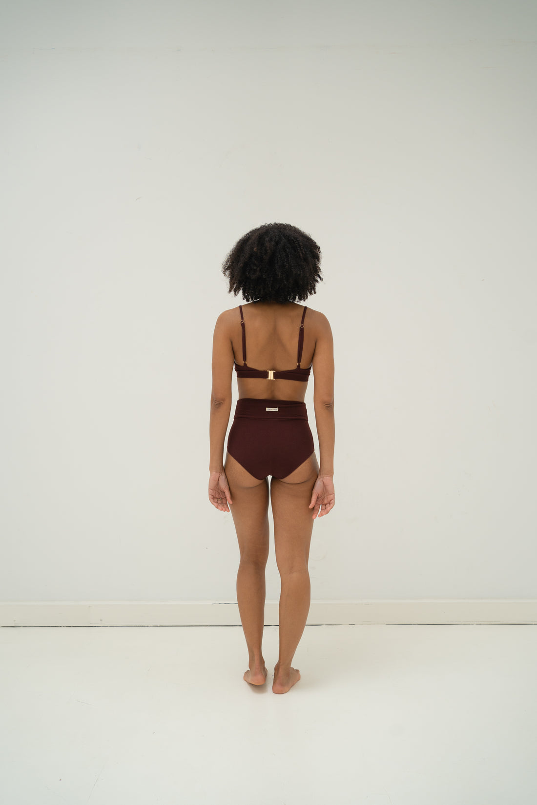 sustainable swimwear top ollie wine