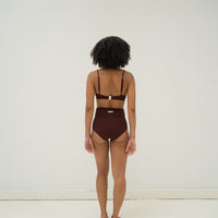 sustainable swimwear top ollie wine