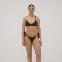 sustainable swimwear top kaya chocolate
