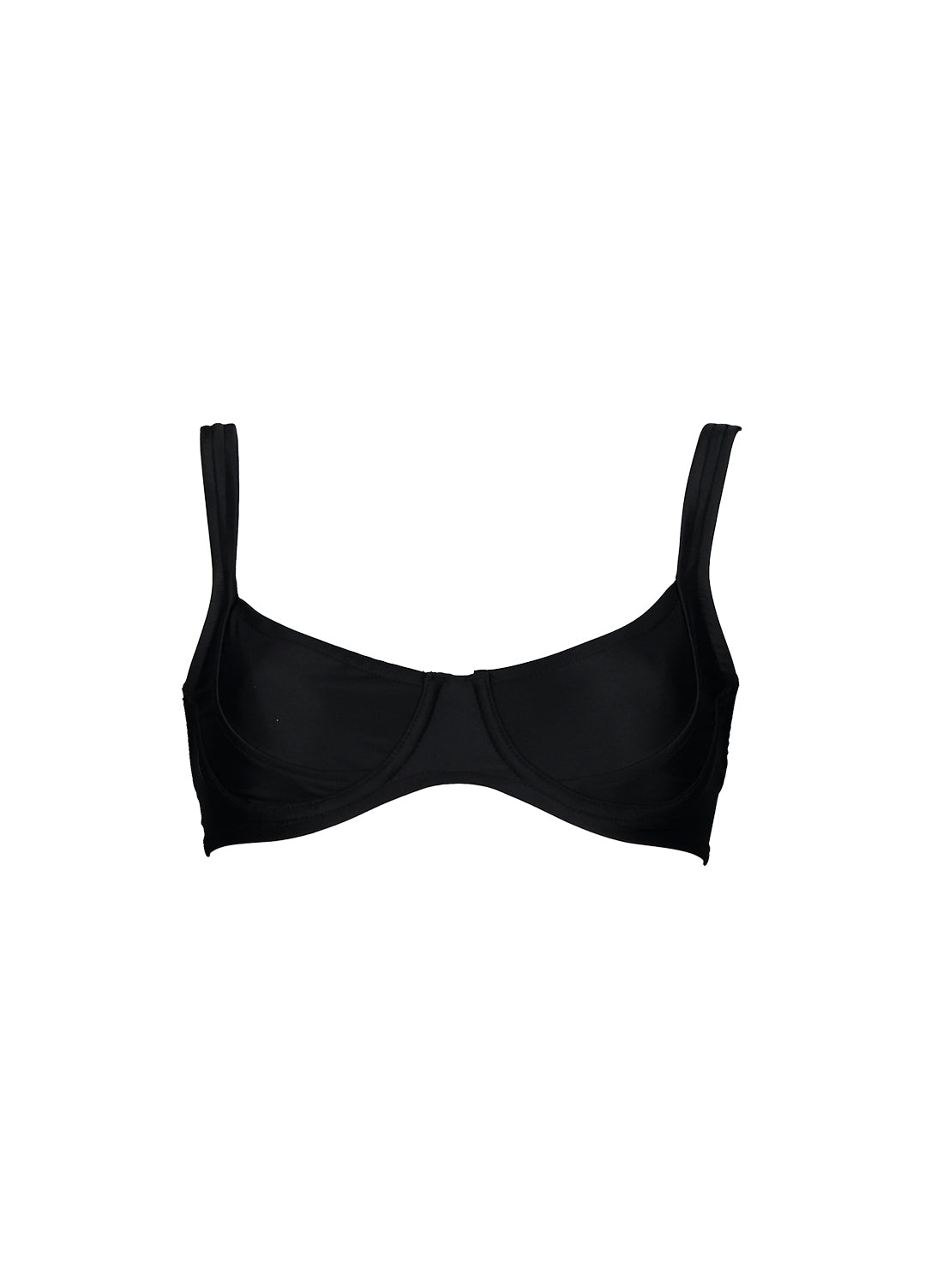 sustainable swimwear top chloe full black