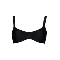 sustainable swimwear top chloe full black