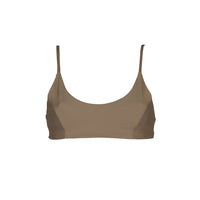sustainable swimwear top zoe timeless brown