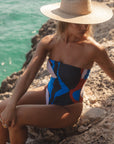 conscious x sienna sustainable swimwear swimsuit midnight circle