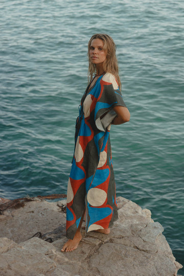 conscious x sienna solace kaftan midnight circle