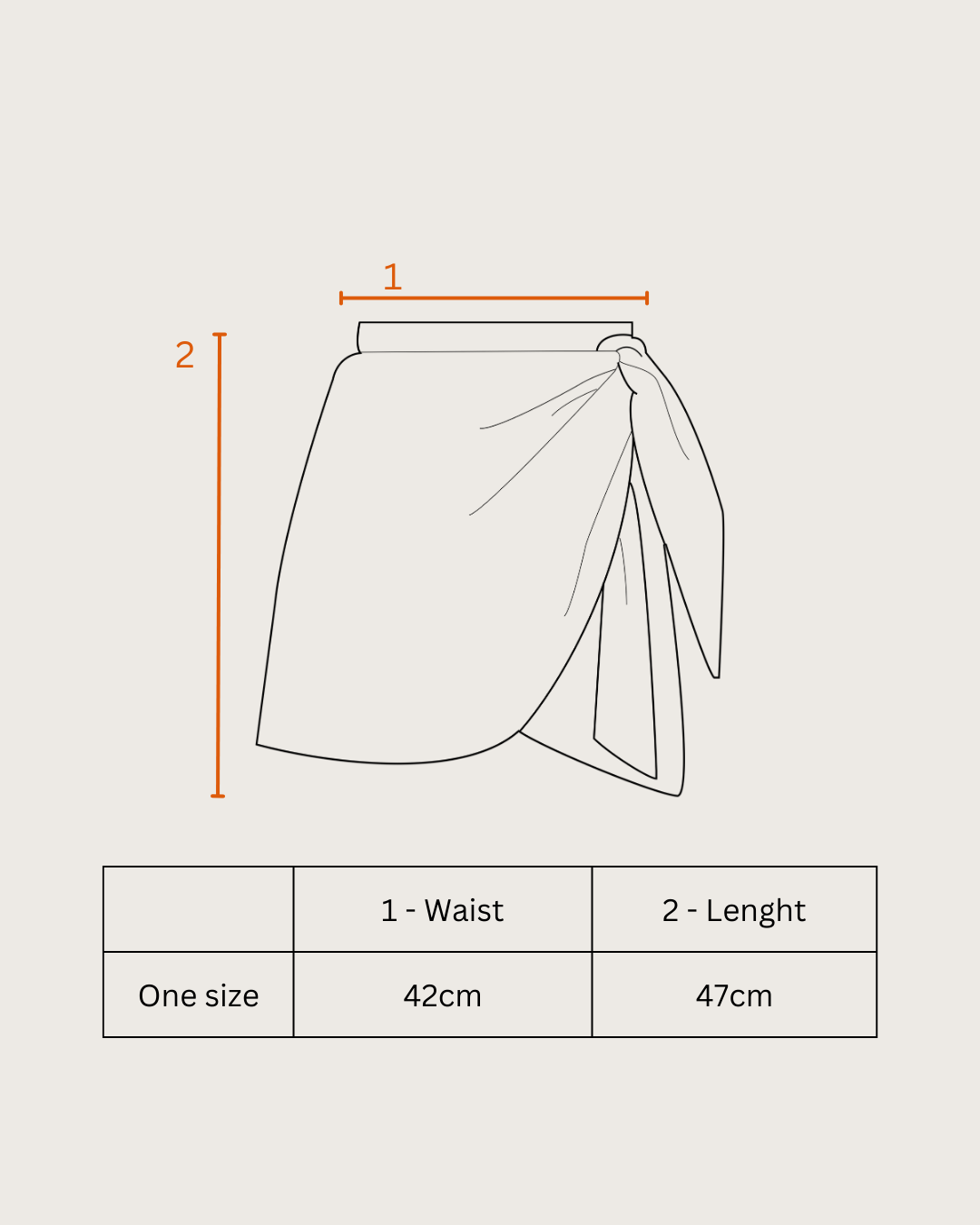 amelia linen wrap skirt abstract print
