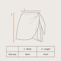 amelia linen wrap skirt abstract print