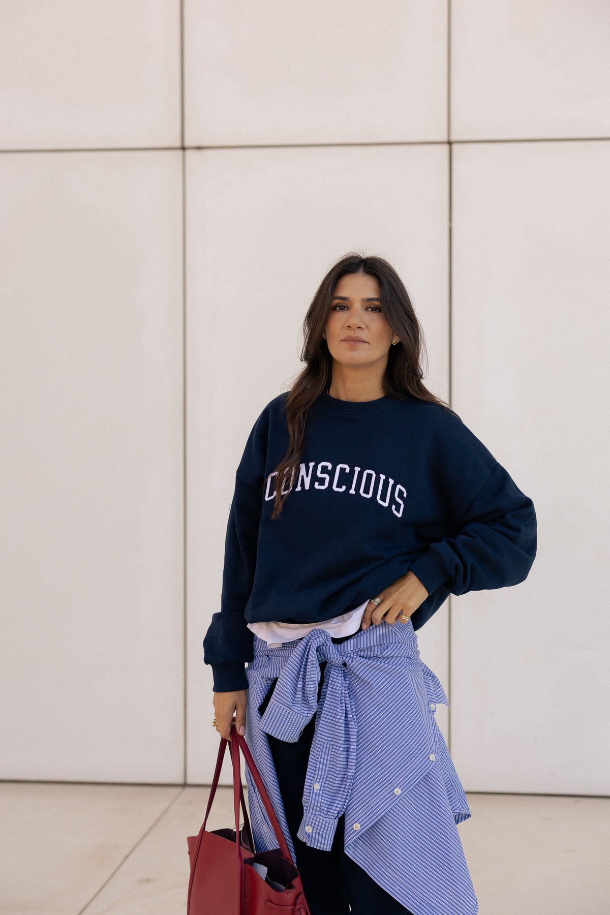 organic cotton conscious sweatshirt in navy