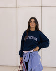 organic cotton conscious sweatshirt in navy