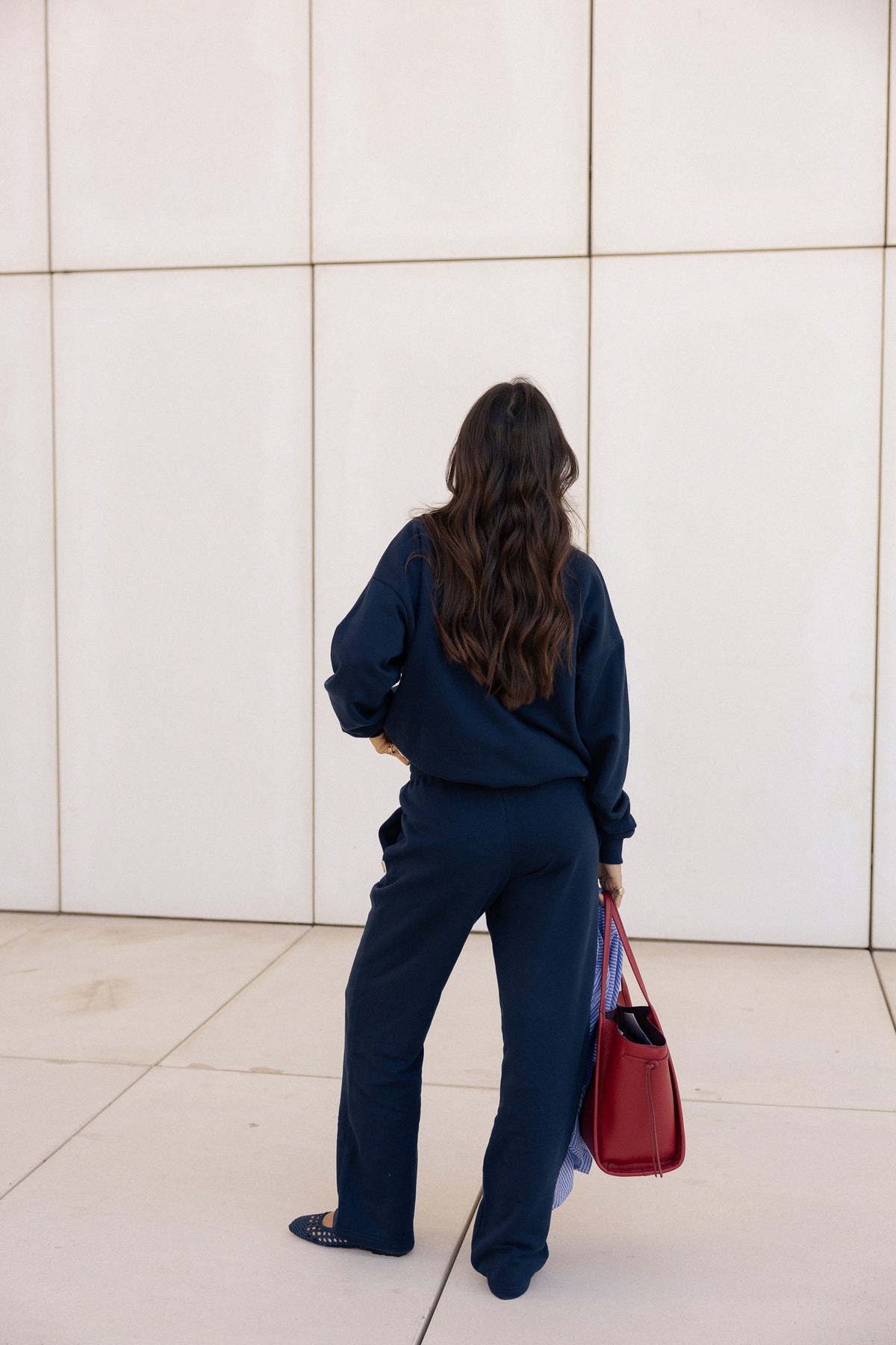 organic cotton trackpants in navy