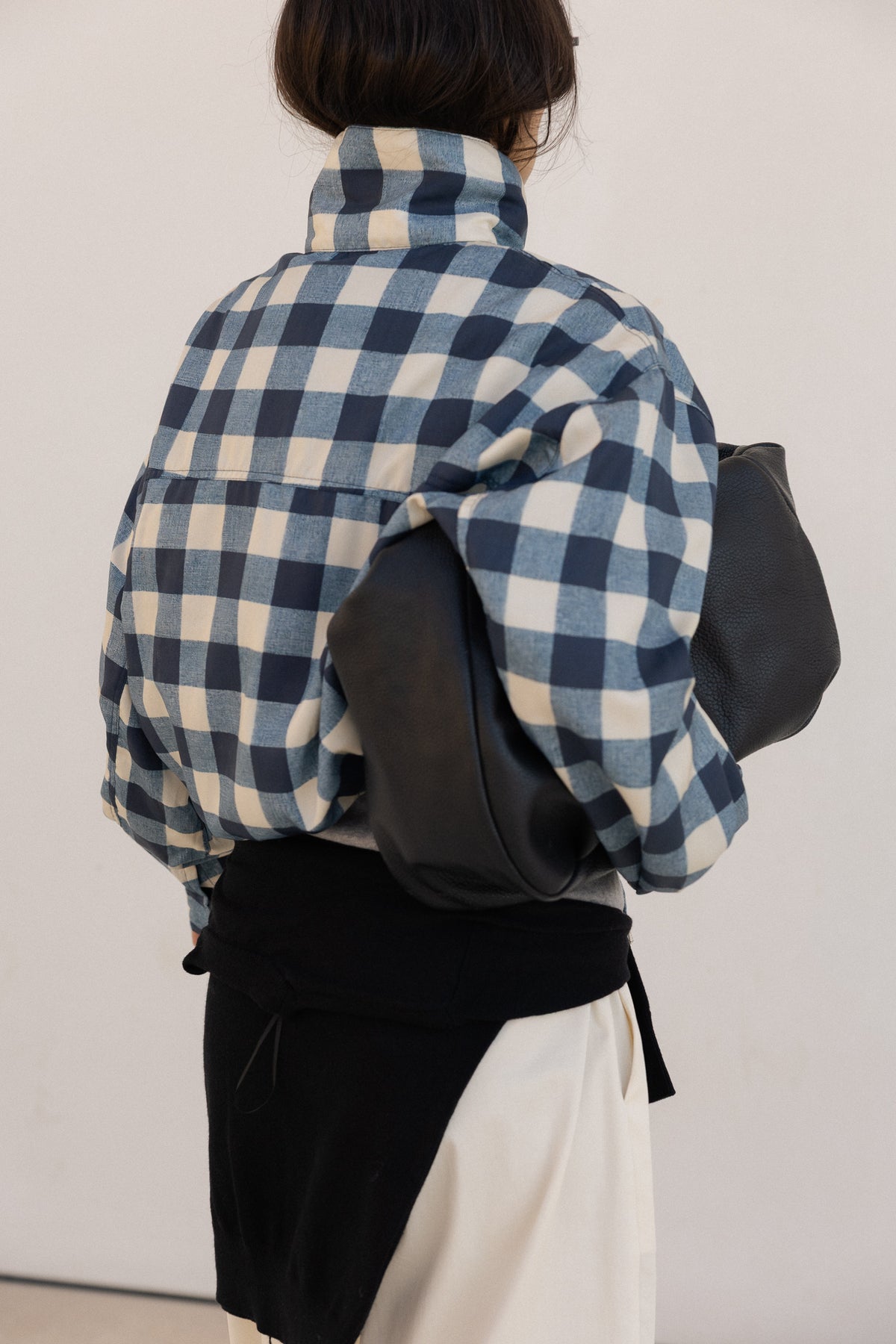 bomber cloud jacket in midnight vichy