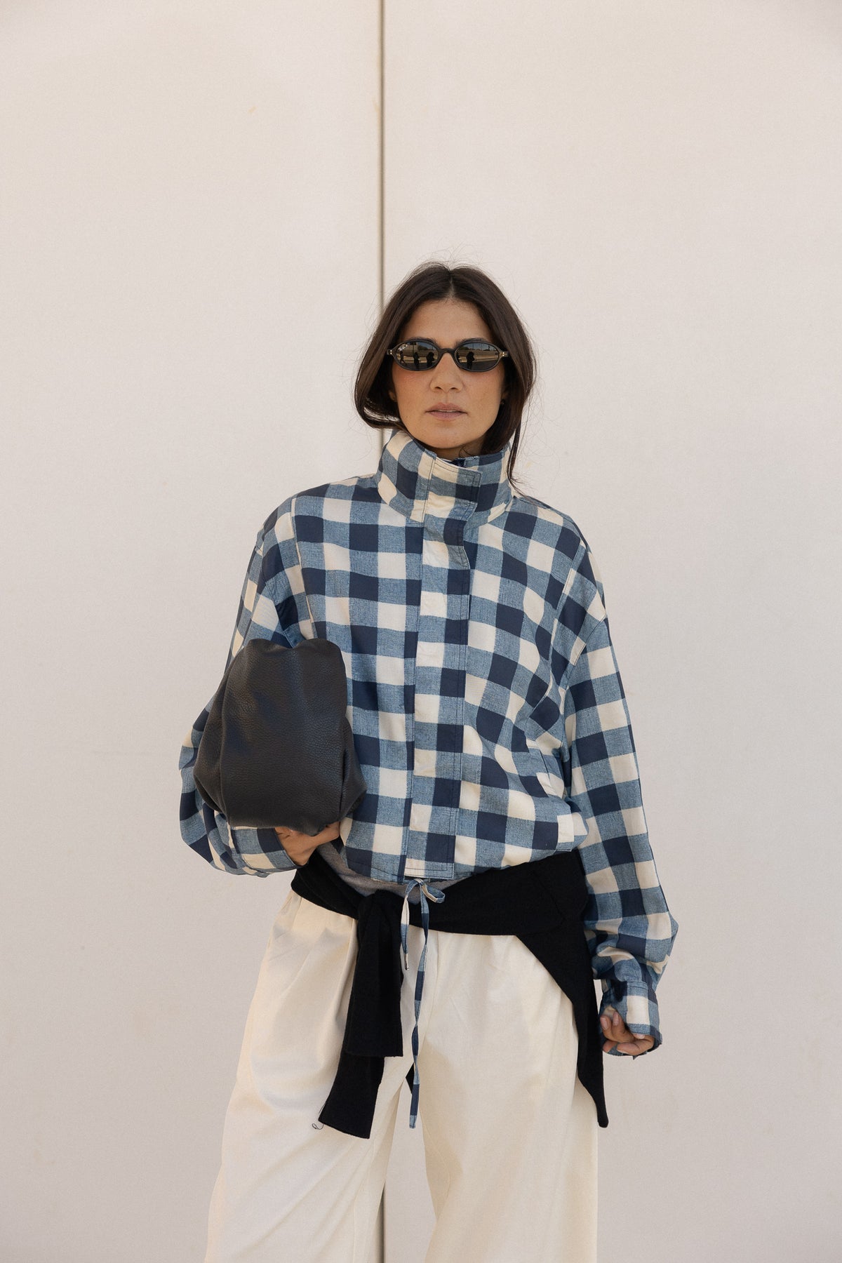 bomber cloud jacket in midnight vichy