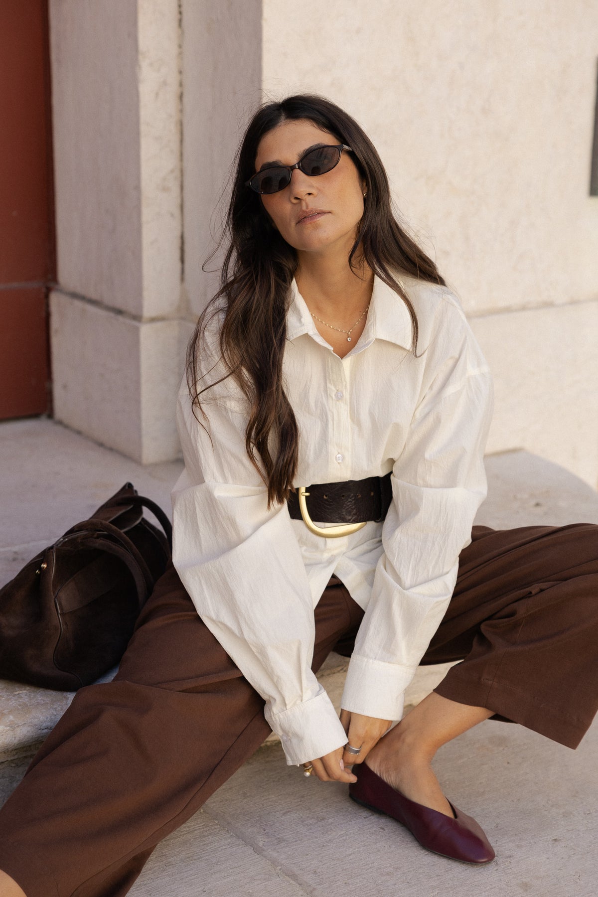 side tie shirt in bare
