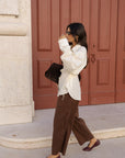 side tie shirt in bare