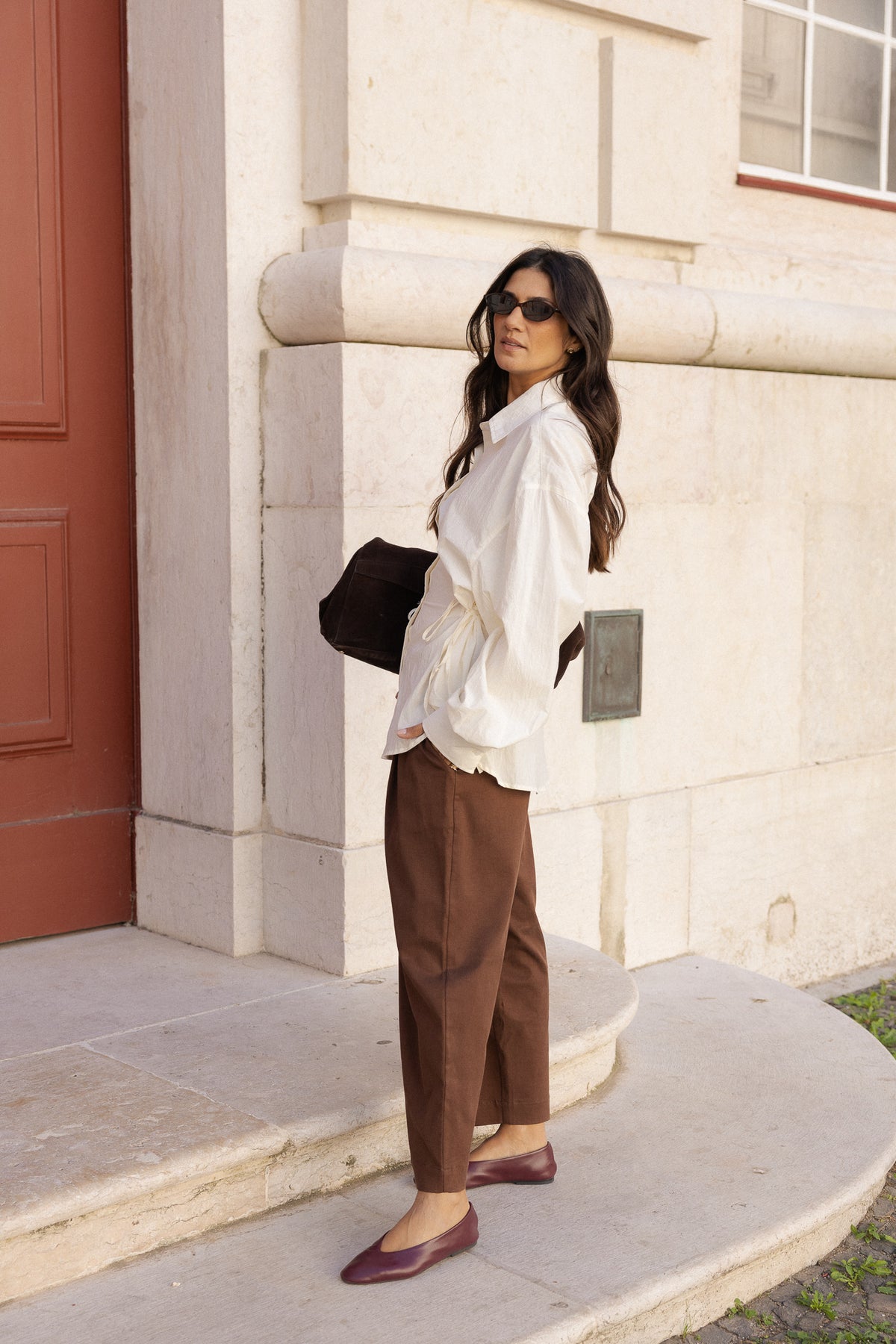 barrel soft trousers in expresso