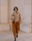 barrel soft trousers in caramel