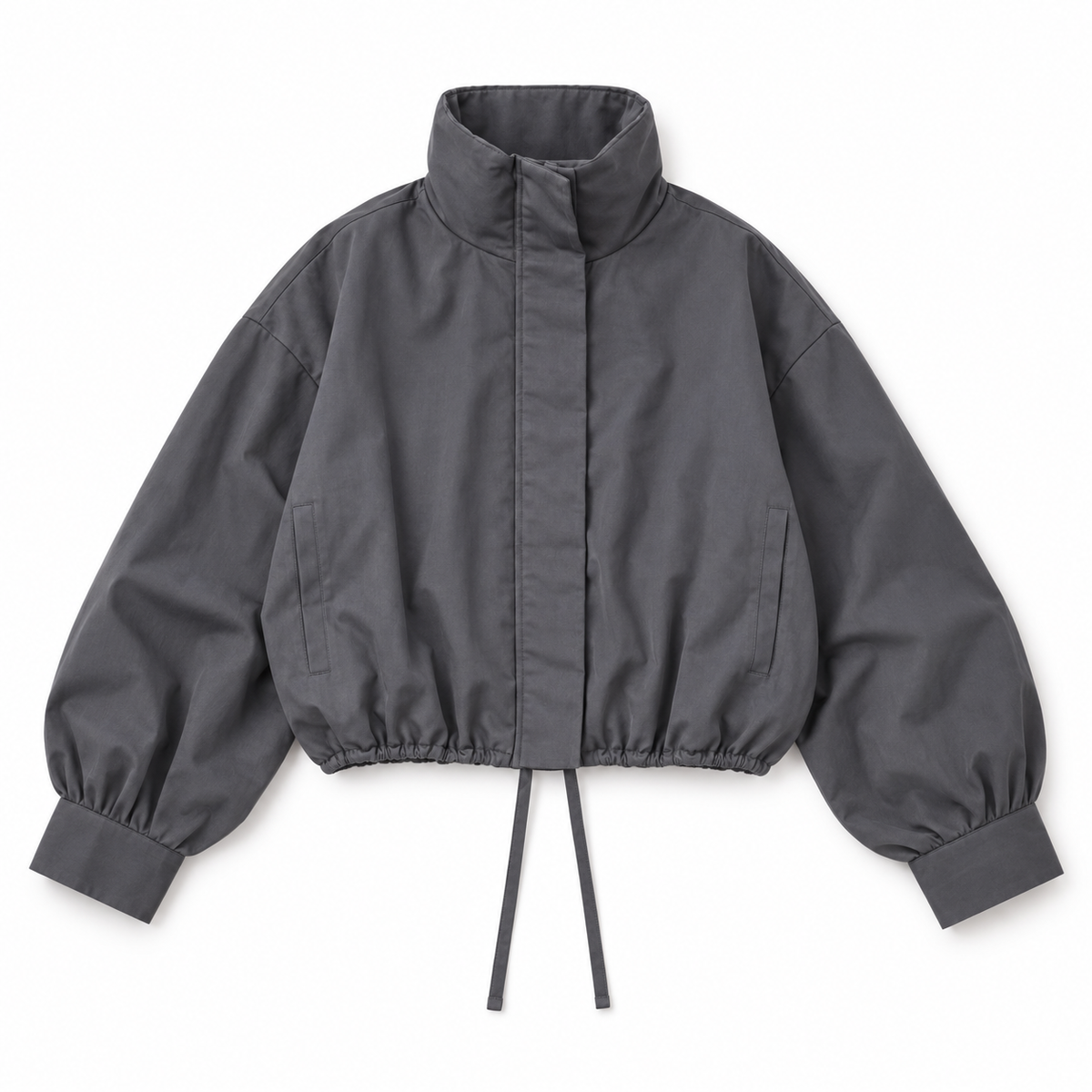 bomber cloud jacket in dark grey