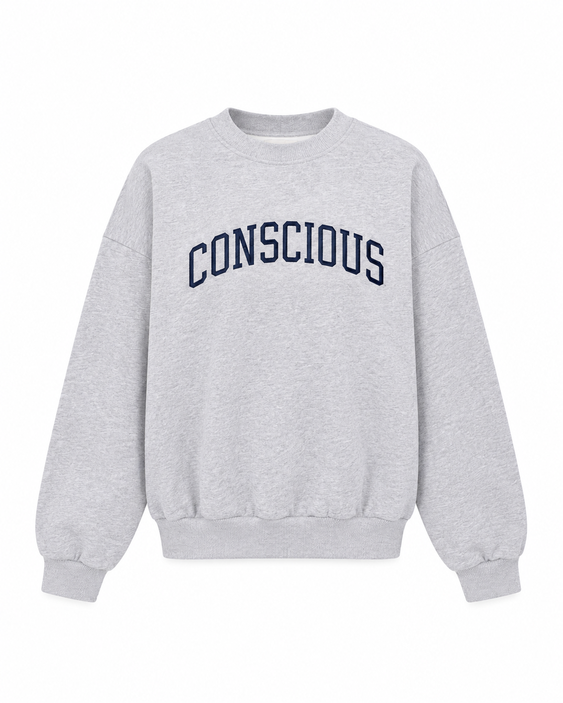 organic cotton conscious sweatshirt in light grey