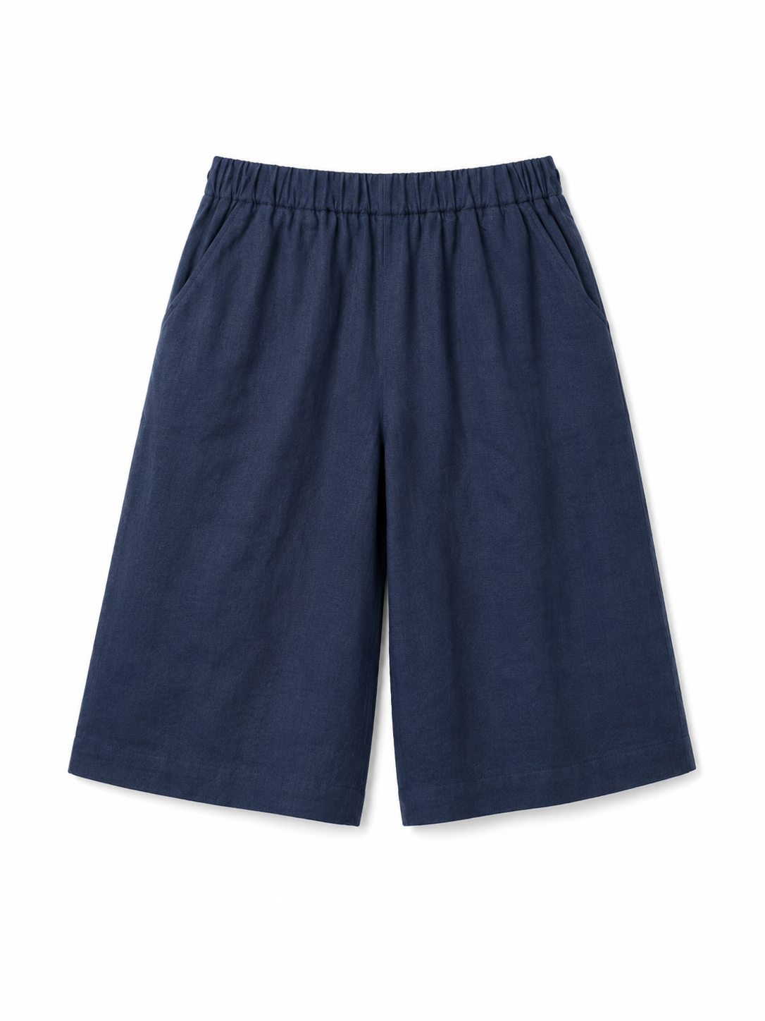 indigo linen bermudas x sofia marques cruz