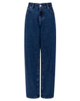 sustainable blue washed denim jeans
