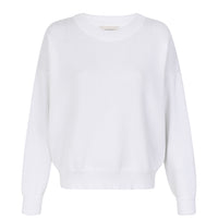 recycled cotton knitwear sweater in white