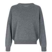 recycled cotton knitwear sweater in light grey