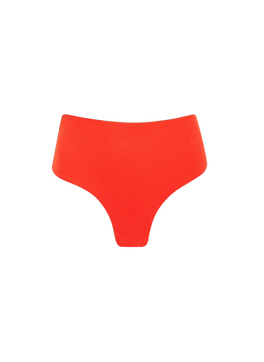 sustainable swimwear bottoms saint red orange