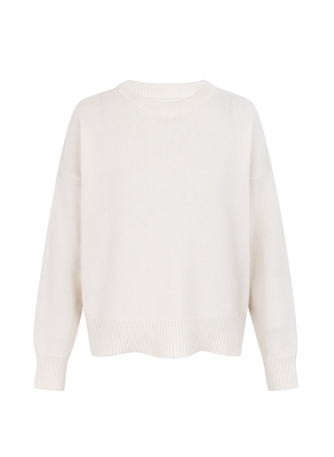 recycled wool knitwear sweater in off-white