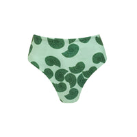 conscious x sienna sustainable swimwear bottoms saint green shell