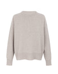 recycled wool knitwear sweater in light grey