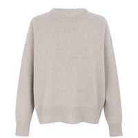 recycled wool knitwear sweater in light grey