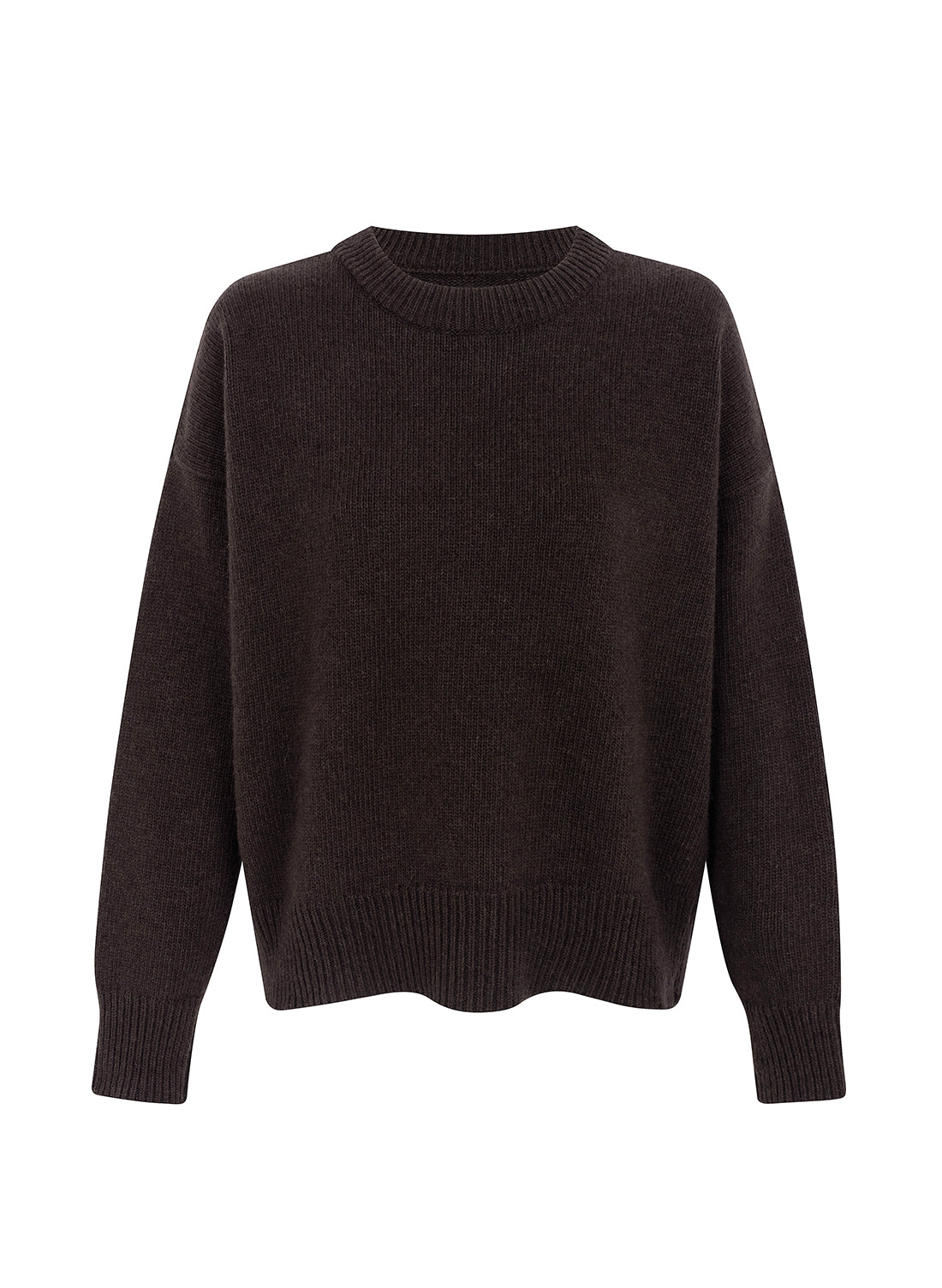 recycled wool knitwear sweater in brown