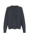recycled wool knitwear sweater in charcoal grey