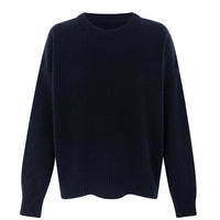 recycled wool knitwear sweater in navy