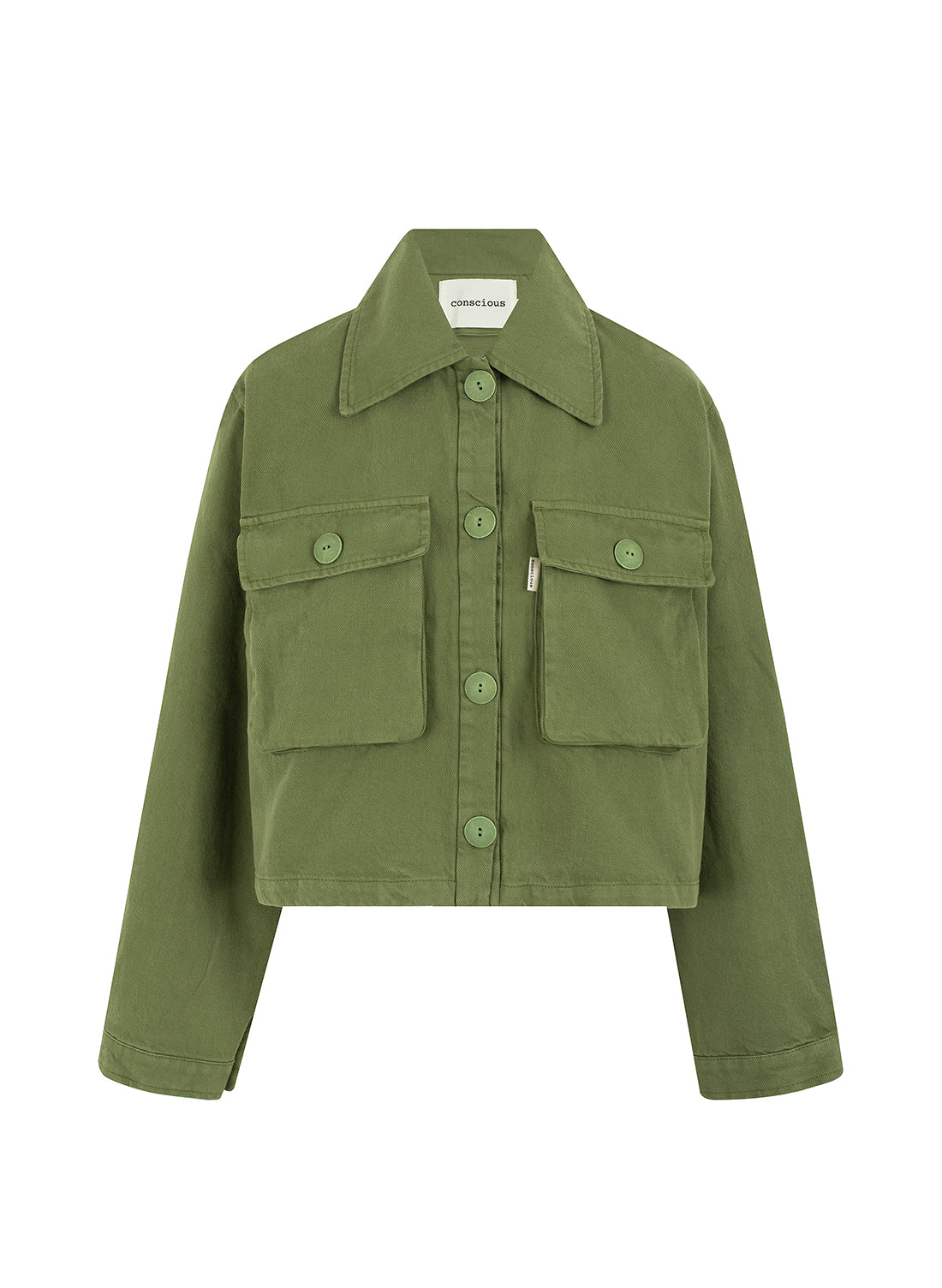 denim jacket green