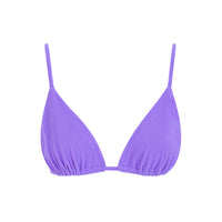sustainable swimwear top triangle terry lilac