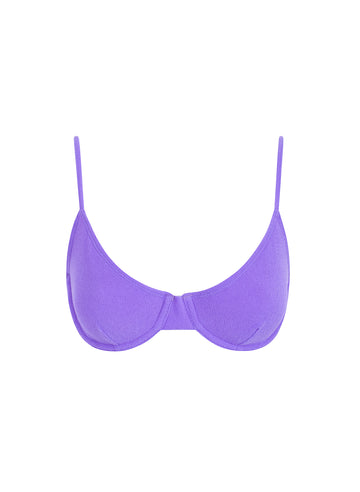 sustainable swimwear top eva terry lilac