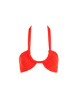 sustainable swimwear top allera red orange