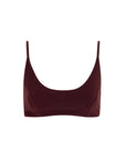 sustainable swimwear top zoe wine