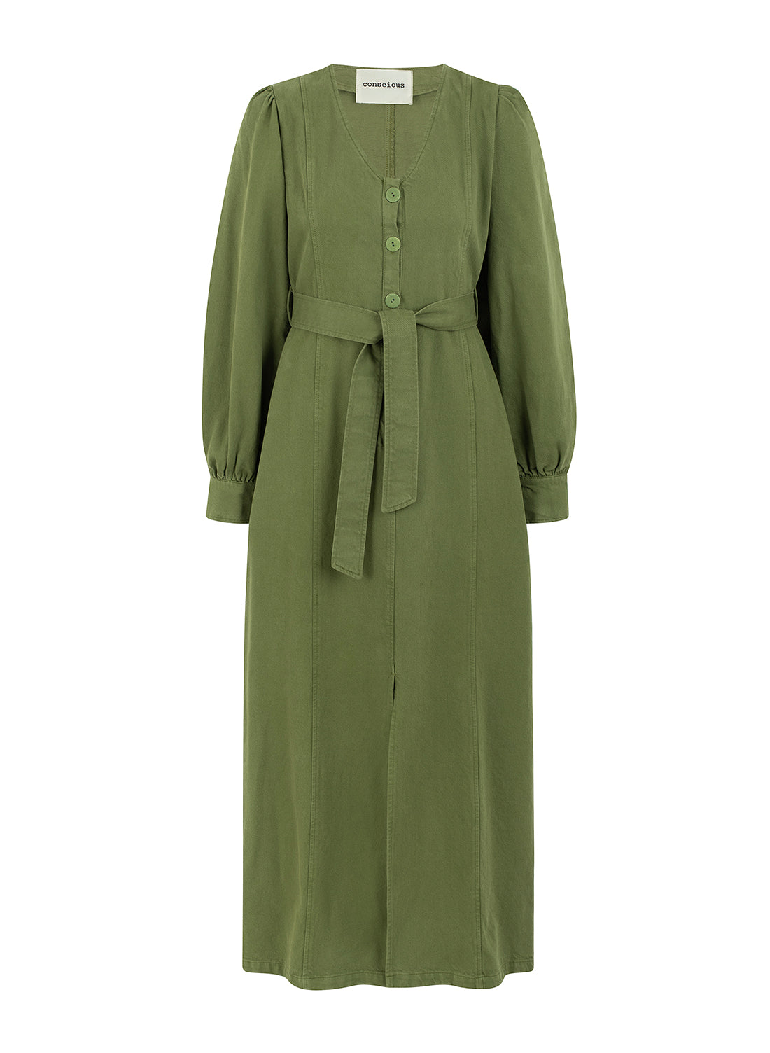 eli denim dress green