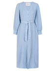 eli linen dress sky