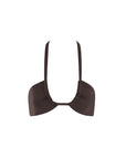 sustainable swimwear top allera chocolate