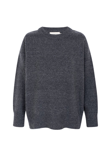 recycled wool knitwear sweater in grey