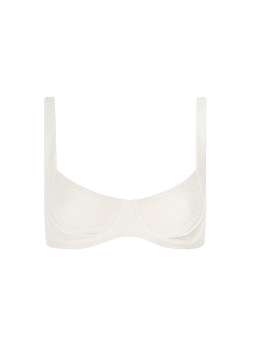 sustainable swimwear top chloe bare textured