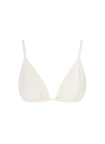sustainable swimwear top triangle bare textured
