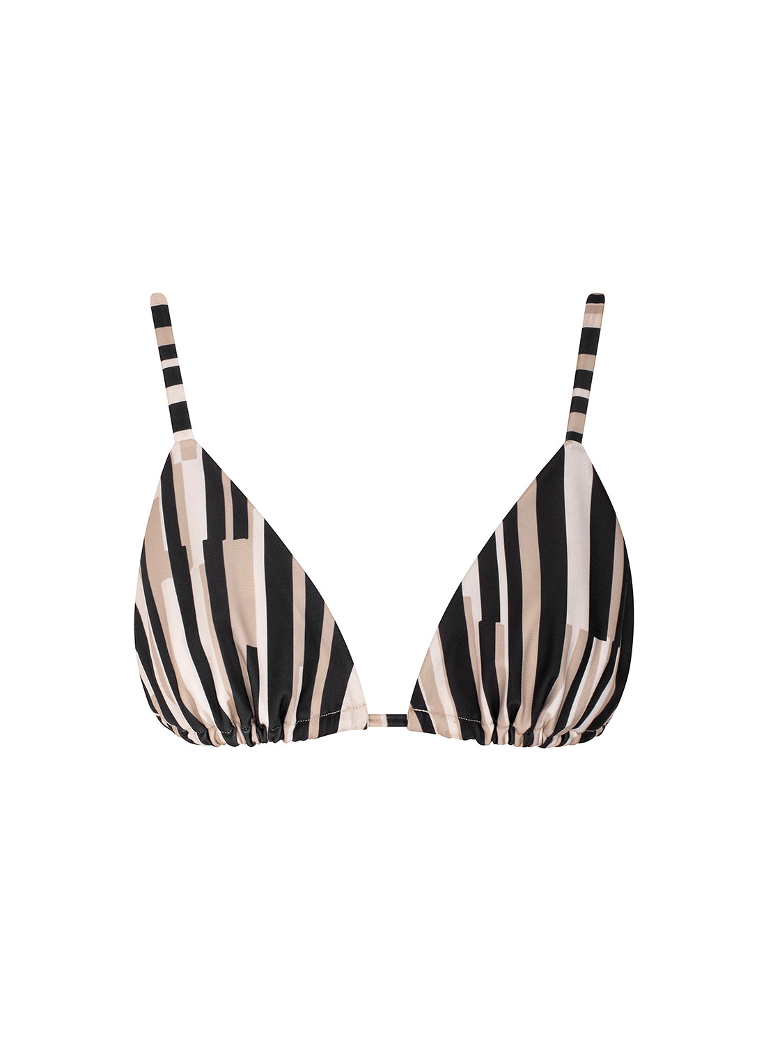 sustainable swimwear top triangle earth lines