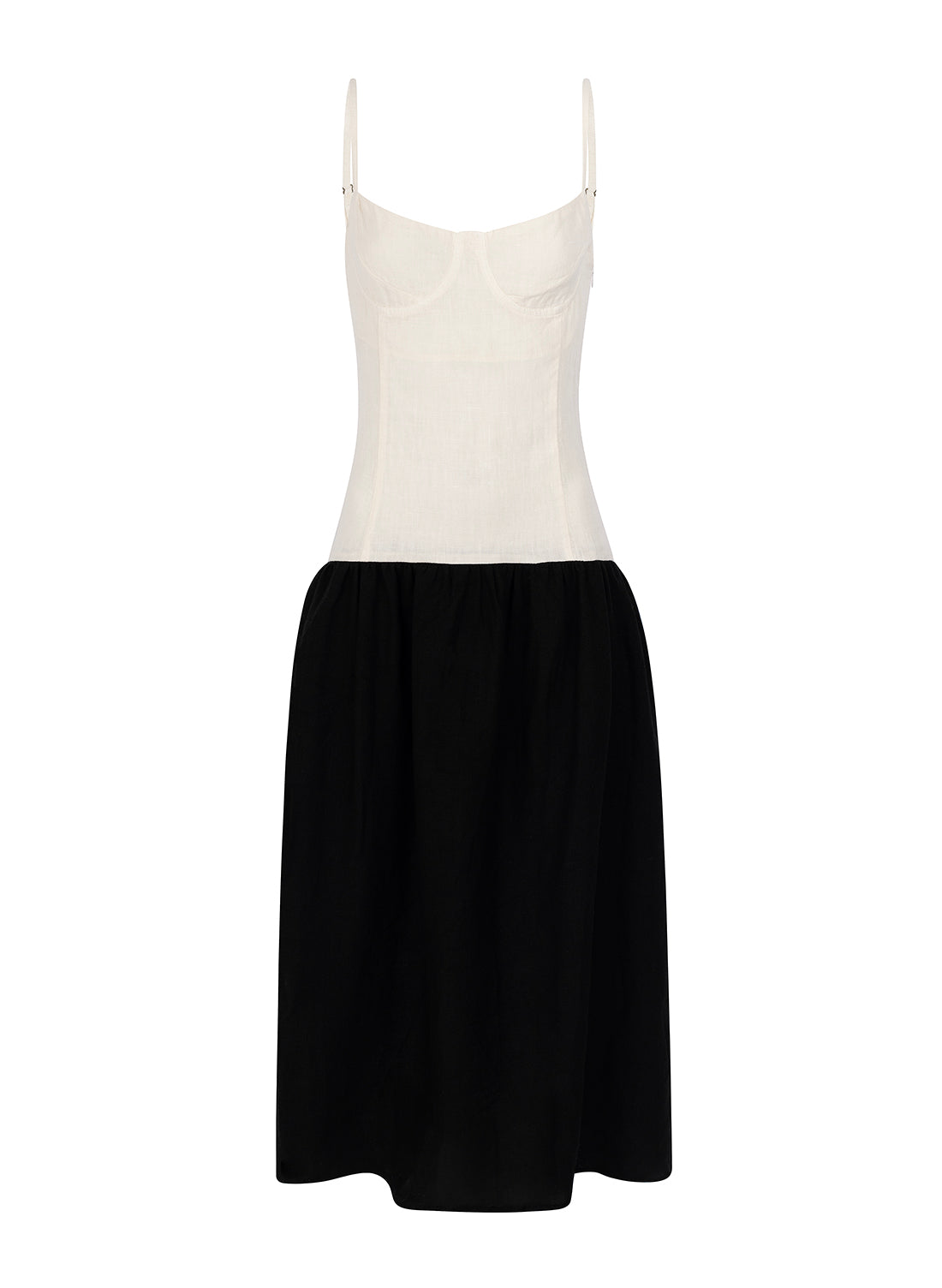linen dress bare earth/noir
