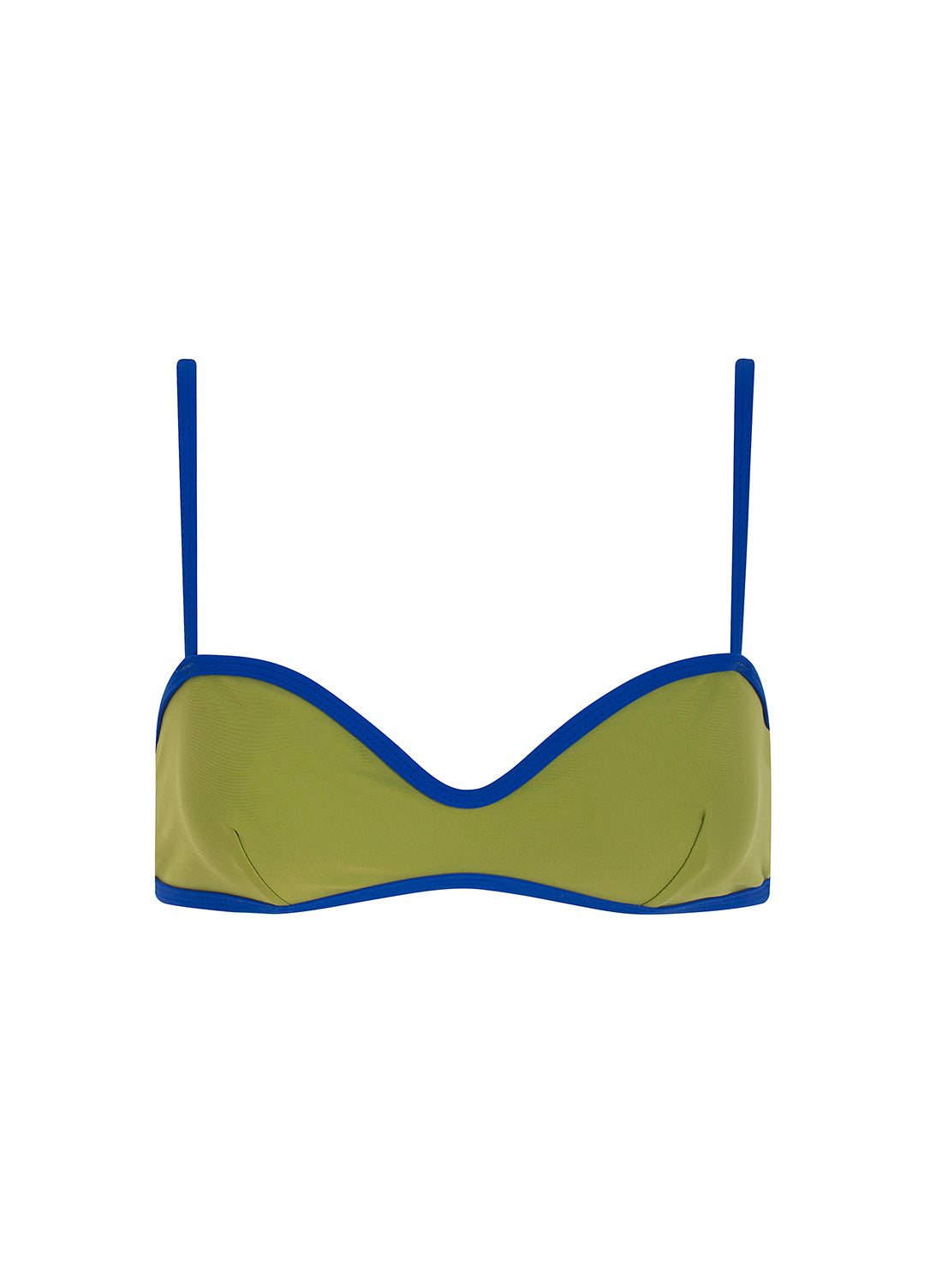 sustainable swimwear top ellie olive green