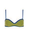 sustainable swimwear top ellie olive green