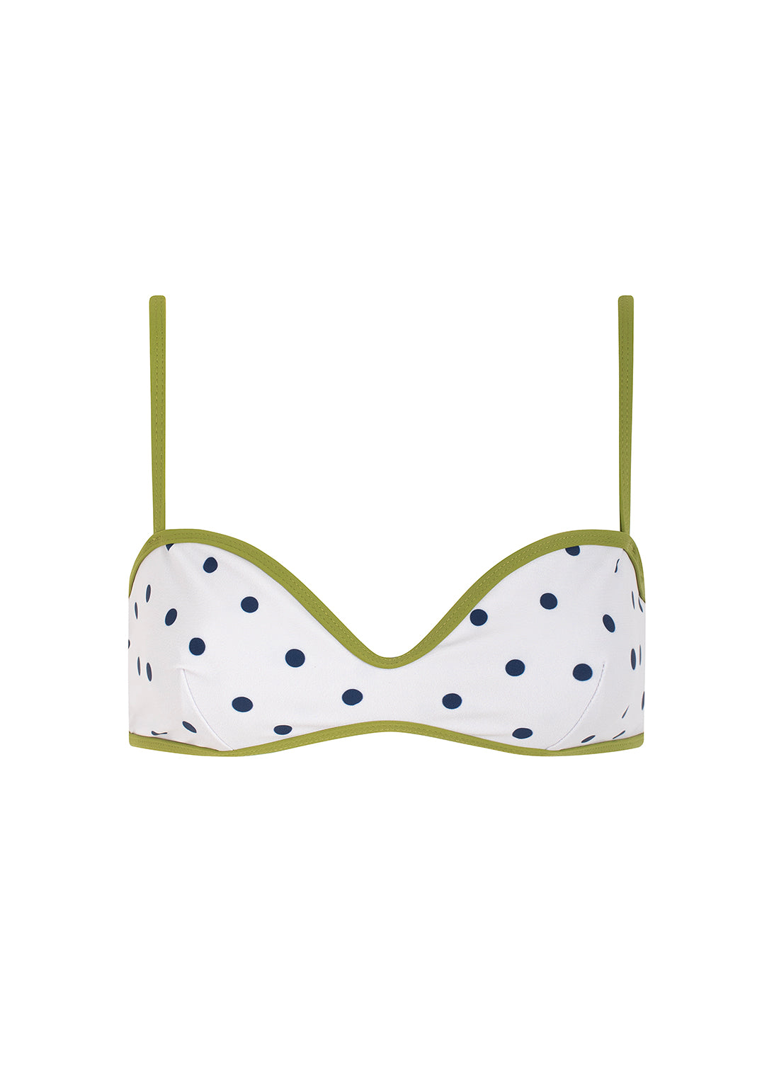 sustainable swimwear top ellie shell dots