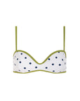 sustainable swimwear top ellie shell dots